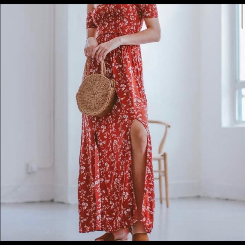 Goodnight macaroon smocked top maxi dress